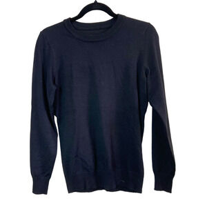 NWT Ficerd Women's Black Long Sleeve Pullover Sweater Scoop Neck Medium